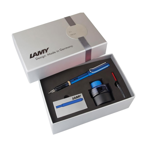 Lamy 28Ds-M Al-Star Dolma Kalem Seti M Uç Parlement Mavi - 1