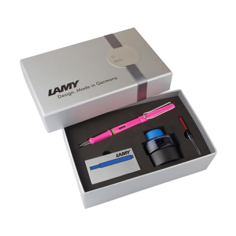 Lamy 13Pds Safari Dolma Kalem Seti M Uç Pembe - 1