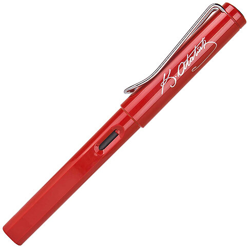 LAMY 16 SAFARİ DOLMA KALEM M UÇ ATATÜRK İMZALI KIRMIZI - 1