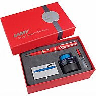LAMY 16DS-M SAFARİ DOLMA KALEM SETİ M UÇ KIRMIZI - LAMY