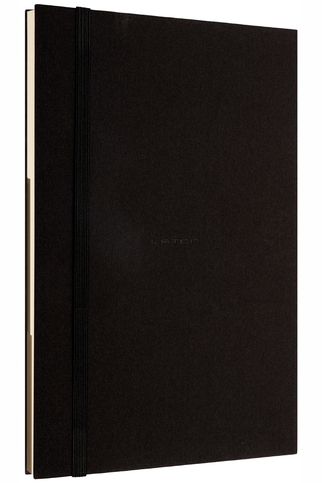Laton Kolme A5 Not Ve Tasarım Defteri Kumaş Sert Kapak Defter 14X21Cm 192 Yaprak Siyah - 8