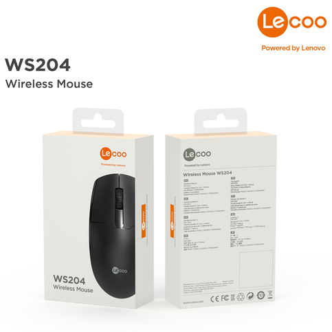LECOO WS204 KABLOSUZ MOUSE USB SİYAH - 5
