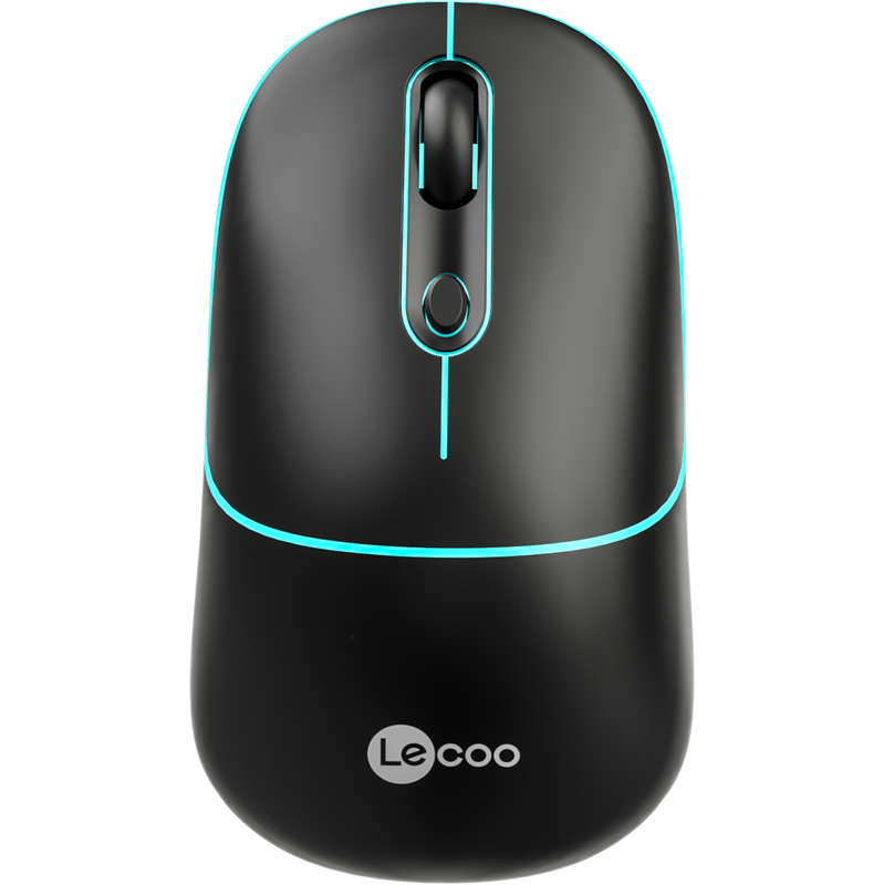 LECOO WS210 BLUETOOTH & 2.4G WİFİ WİRELESS CHARGİNG MOUSE SİYAH (ŞARJLI)
