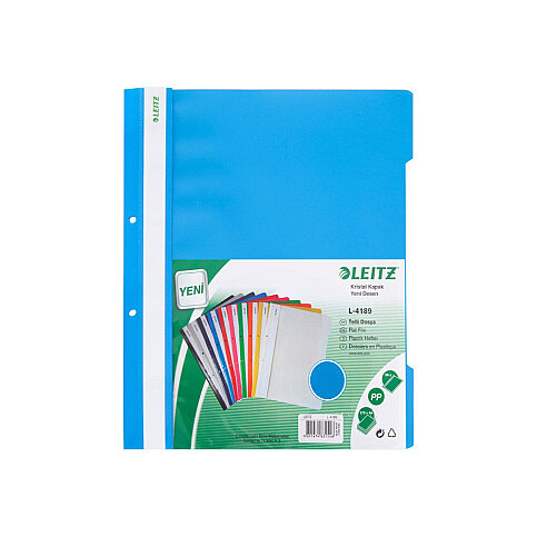 LEİTZ 4189 TELLİ DOSYA AÇIK MAVİ 10LU POŞET - 1
