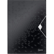 Leitz 4599 Active Wow İnce Lastikli Dosya Metalik Siyah - LEİTZ