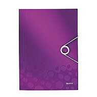 Leitz 4599 Active Wow İnce Lastikli Dosya Metalik Mor - LEİTZ (1)
