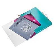 LEİTZ 4629 ACTİVE WOW KALIN LASTİKLİ DOSYA METALİK BUZ MAVİSİ - 3