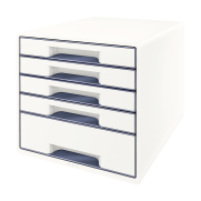 Leitz 5214 Wow 5 Çekmeceli Evrak Rafı Metalik Gri-Beyaz - LEİTZ