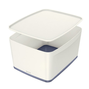 Leitz 5216 Mybox Kapaklı Geniş Saklama Kutusu Gri-Beyaz - LEİTZ