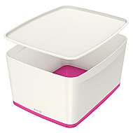 LEİTZ 5216 MYBOX KAPAKLI GENİŞ SAKLAMA KUTUSU PEMBE-BEYAZ - LEİTZ