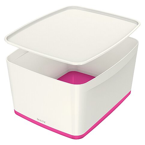 LEİTZ 5216 MYBOX KAPAKLI GENİŞ SAKLAMA KUTUSU PEMBE-BEYAZ - 1