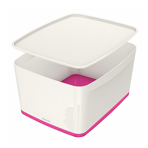 LEİTZ 5216 MYBOX KAPAKLI GENİŞ SAKLAMA KUTUSU PEMBE-BEYAZ - 2