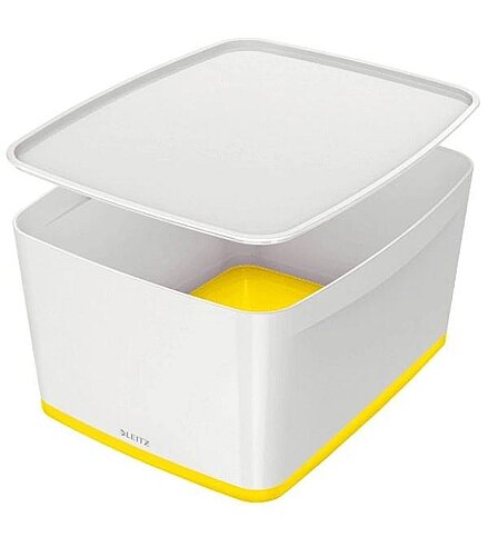 LEİTZ 5216 MYBOX KAPAKLI GENİŞ SAKLAMA KUTUSU SARI-BEYAZ - 1