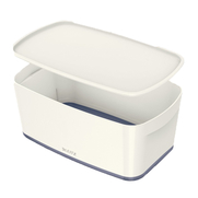 Leitz 5229 Mybox Kapaklı Küçük Boy Saklama Kutusu Gri-Beyaz - LEİTZ