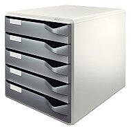 LEİTZ 5280 5 ÇEKMECELİ EVRAK RAFI GRİ - LEİTZ