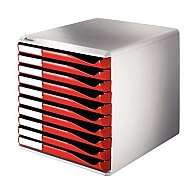 Leitz 5281 10 Çekmeceli Evrak Rafı Kırmızı - 2