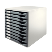 Leitz 5281 10 Çekmeceli Evrak Rafı Gri - LEİTZ