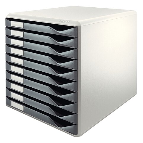 LEİTZ 5281 10 ÇEKMECELİ EVRAK RAFI GRİ - 1