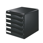 Leitz 5293 5 Çekmeceli Evrak Rafı Siyah - LEİTZ