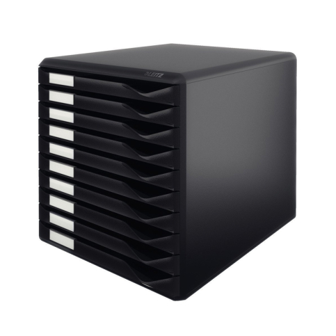 Leitz 5294 10 Çekmeceli Evrak Rafı Siyah - 1