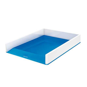 Leitz 5361 Wow Duo Çift Renkli Evrak Rafı Metalik Mavi Tekli - LEİTZ