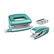 Leitz 5561 Wow Mini Zımba Makinesi+Delgeç Seti Metalik Buz Mavisi - 4