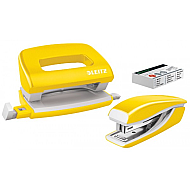 Leitz 5561 Wow Mini Zımba Makinesi+Delgeç Seti Metalik Sarı - 4