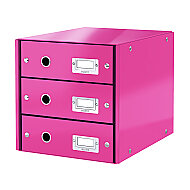 LEİTZ 6048 WOW C&S 3 ÇEKMECELİ EVRAK RAFI METALİK PEMBE - LEİTZ (1)