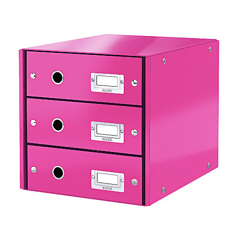 LEİTZ 6048 WOW C&S 3 ÇEKMECELİ EVRAK RAFI METALİK PEMBE - 2