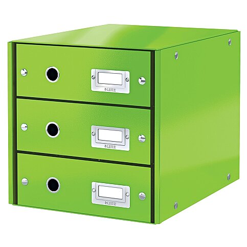 LEİTZ 6048 WOW C&S 3 ÇEKMECELİ EVRAK RAFI METALİK YEŞİL - 1