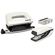 LEİTZ 5561 WOW MİNİ ZIMBA MAKİNESİ+DELGEÇ SETİ METALİK BEYAZ - LEİTZ