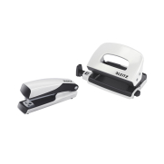 Leitz 5561 Wow Mini Zımba Makinesi+Delgeç Seti Metalik Beyaz - LEİTZ