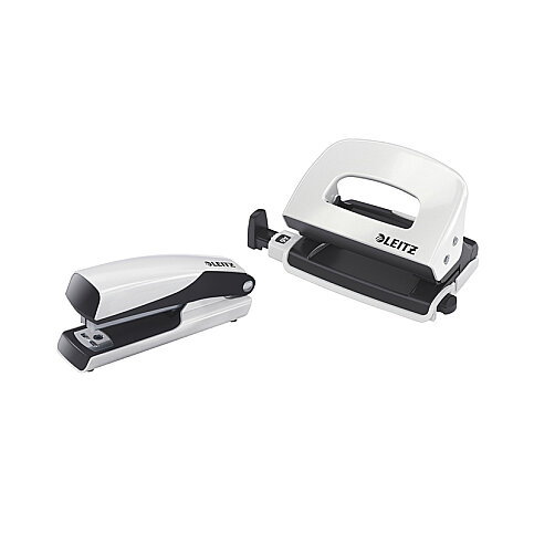 Leitz 5561 Wow Mini Zımba Makinesi+Delgeç Seti Metalik Beyaz - 4