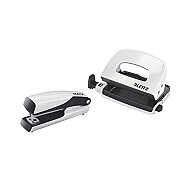 Leitz 5561 Wow Mini Zımba Makinesi+Delgeç Seti Metalik Beyaz - 5