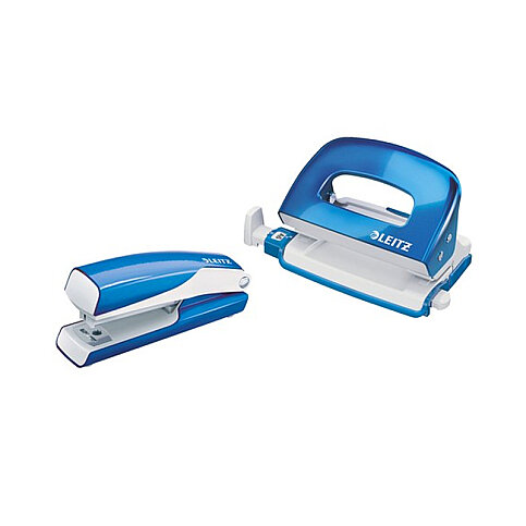 Leitz 5561 Wow Mini Zımba Makinesi+Delgeç Seti Metalik Mavi - 4