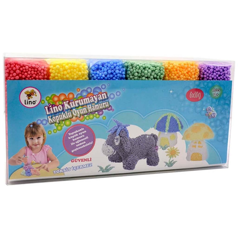LİNO 152017 KÖPÜK OYUN HAMURU 6 RENKx10ml