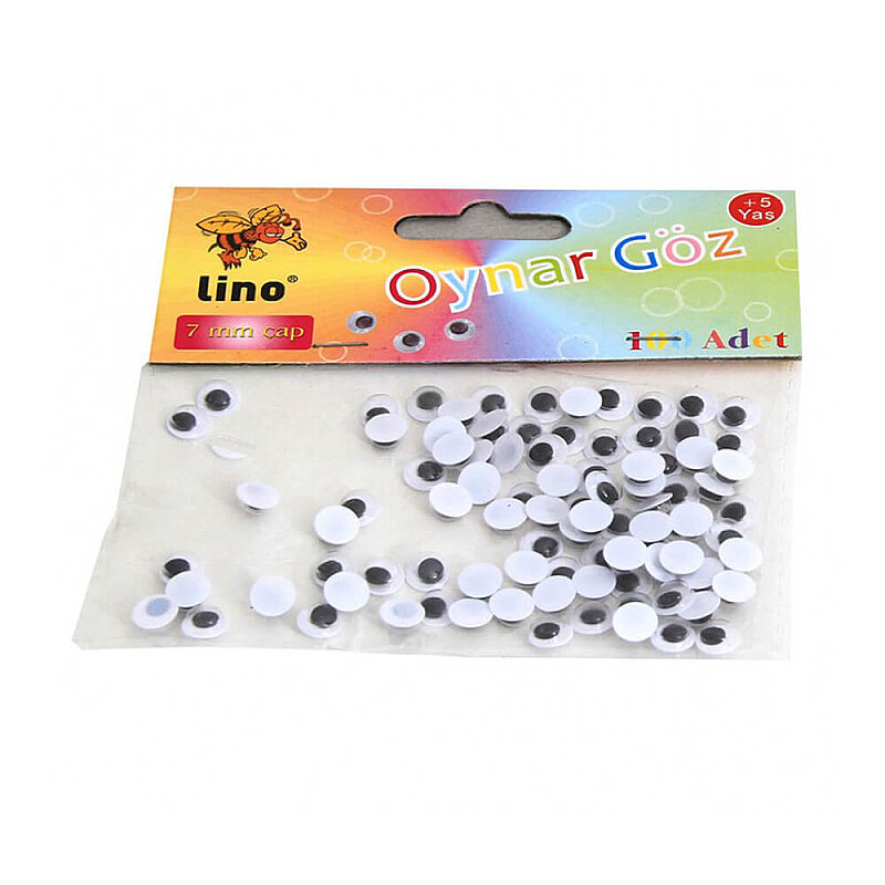 LİNO RBZ-007-A OYNAR GÖZ 7mm 100LÜ