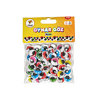 LİNO RBZ-150 OYNAR GÖZ 15mm RENKLİ 50Lİ - LİNO