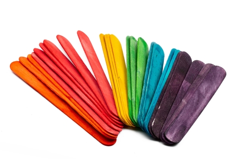 Lino Rbz-031 Renkli Ahşap Çubuk (Dil Çubuğu) 15cm 50li - 1