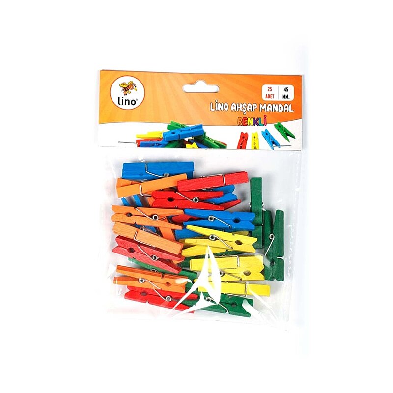 LİNO RBZ-038 RENKLİ AHŞAP MANDAL