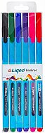 LİQEO F-8027 LİKİT FİNELİNER KEÇE UÇLU KALEM 0.4mm 6 RENK BLİSTER - LİQEO