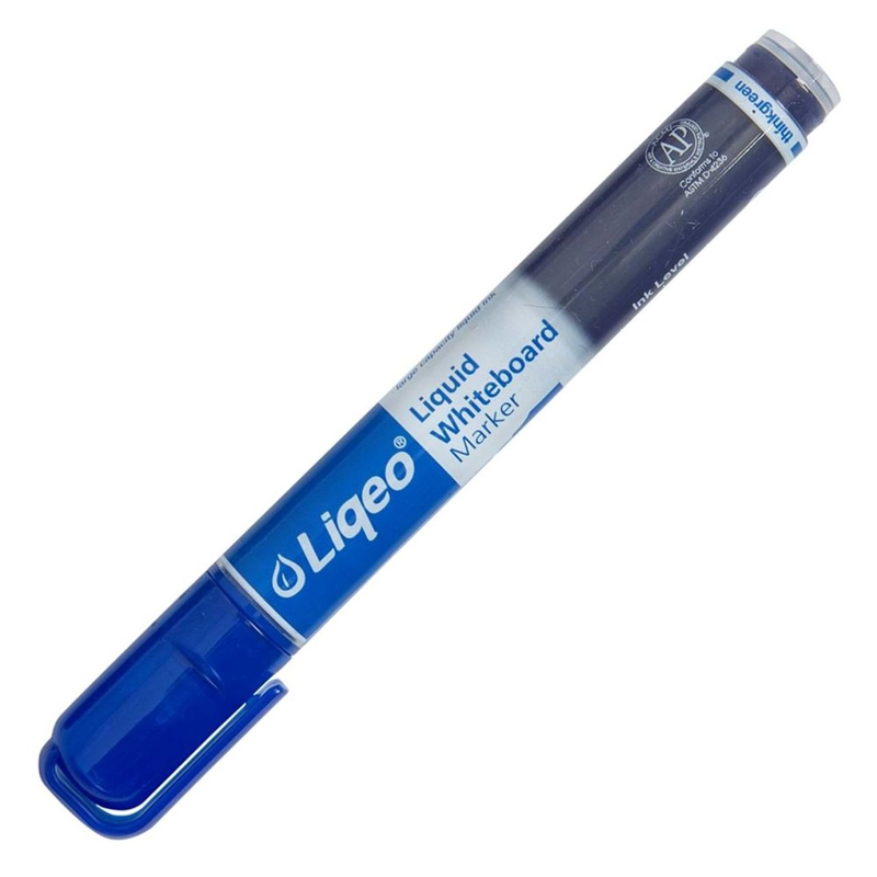LİQEO W-2127 LİKİT BEYAZ TAHTA KALEMİ YUVARLAK UÇ MAVİ (800m)