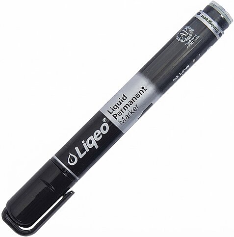 LİQEO W-2127-190 LİKİT BEYAZ TAHTA KALEMİ YUVARLAK UÇ SİYAH (800m) - 1