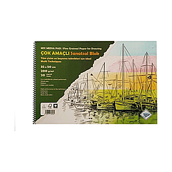 Liva Sd-106 Multi Teknik Dokulu Sanatsal Resim Defteri 35x50 20 Yaprak 200gr - 1