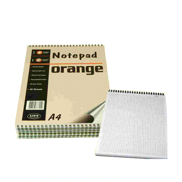 LİZ SPİRALLİ BLOKNOT A4 KARELİ 40 YAPRAK (PR04)