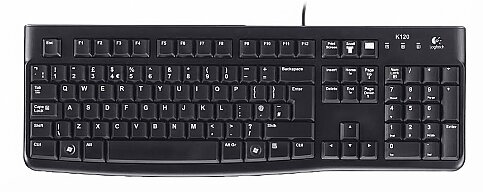 LOGİTECH K120 KABLOLU KLAVYE QTR USB SİYAH (920-002505) - 1