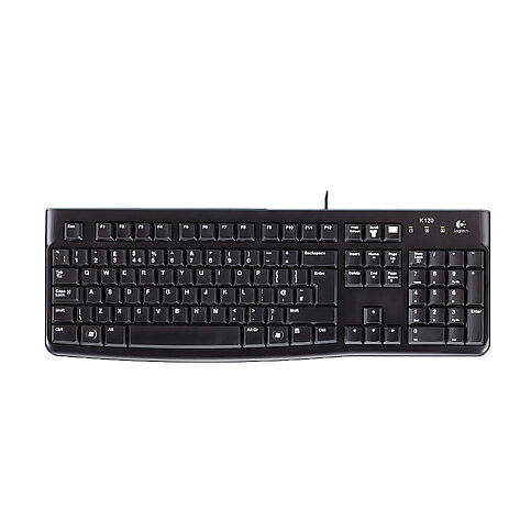 LOGİTECH K120 KABLOLU KLAVYE QTR USB SİYAH (920-002505) - 1