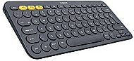 LOGİTECH K380 KABLOSUZ KLAVYE QTR GRİ (920-007586) - LOGİTECH