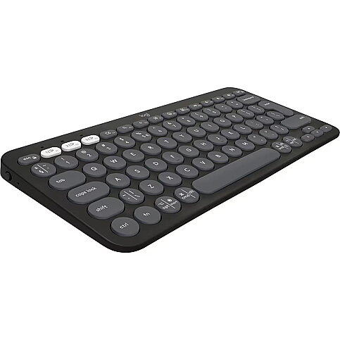 LOGİTECH K380S KABLOSUZ KLAVYE PEBBLE KEYS SİYAH(920-011859) - 1