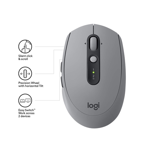Logitech M590 Multi-Device Silinebilir Kablosuz Mouse Gri (910-005198) - 1